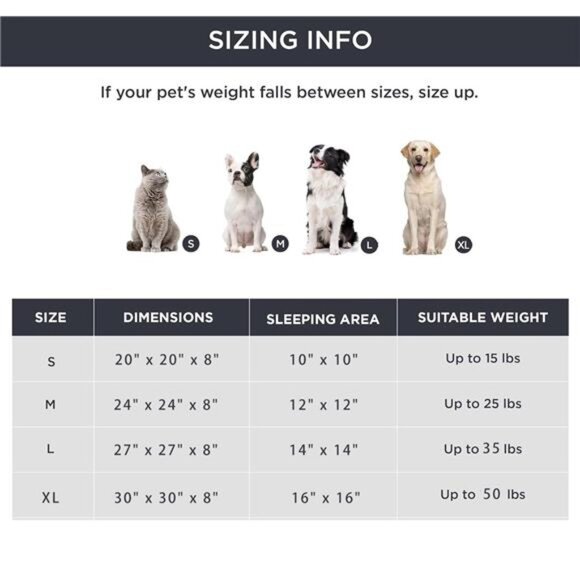 Donut Dog Bed Anti-Anxiety, Self Warming Cozy Soft Plush Round  20"L x 20"W x 8" - Picture 2 of 6